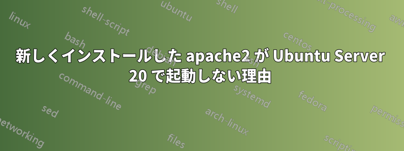 新しくインストールした apache2 が Ubuntu Server 20 で起動しない理由