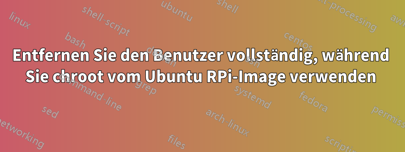 Entfernen Sie den Benutzer vollständig, während Sie chroot vom Ubuntu RPi-Image verwenden