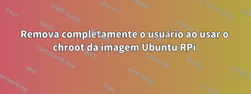 Remova completamente o usuário ao usar o chroot da imagem Ubuntu RPi