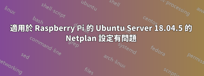 適用於 Raspberry Pi 的 Ubuntu Server 18.04.5 的 Netplan 設定有問題