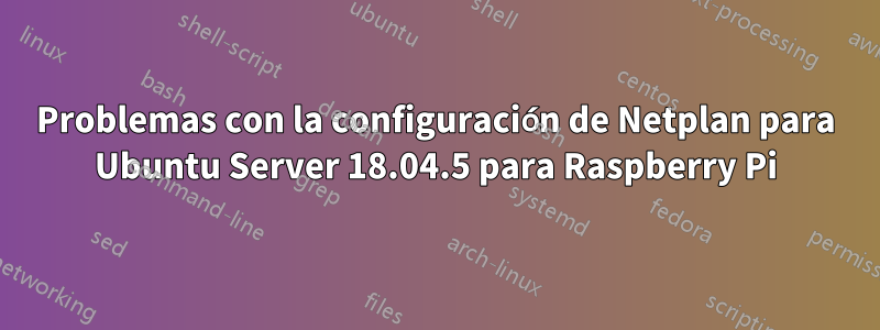 Problemas con la configuración de Netplan para Ubuntu Server 18.04.5 para Raspberry Pi