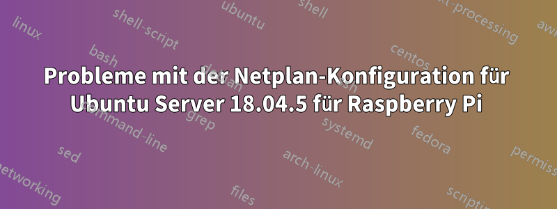 Probleme mit der Netplan-Konfiguration für Ubuntu Server 18.04.5 für Raspberry Pi