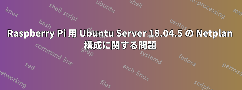 Raspberry Pi 用 Ubuntu Server 18.04.5 の Netplan 構成に関する問題