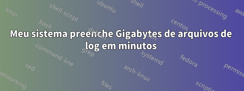 Meu sistema preenche Gigabytes de arquivos de log em minutos