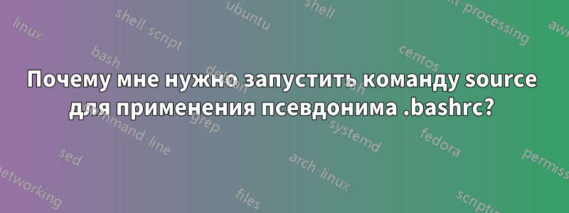 Почему мне нужно запустить команду source для применения псевдонима .bashrc?