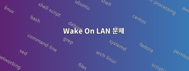 Wake On LAN 문제