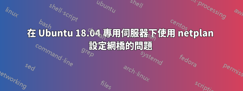 在 Ubuntu 18.04 專用伺服器下使用 netplan 設定網橋的問題