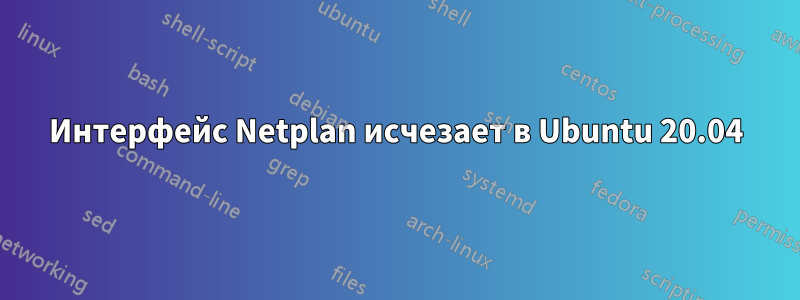 Интерфейс Netplan исчезает в Ubuntu 20.04