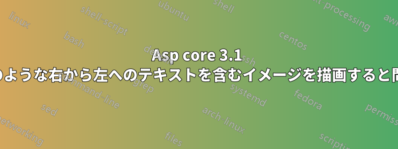 Asp core 3.1 でアラビア語のような右から左へのテキストを含むイメージを描画すると問題が発生する