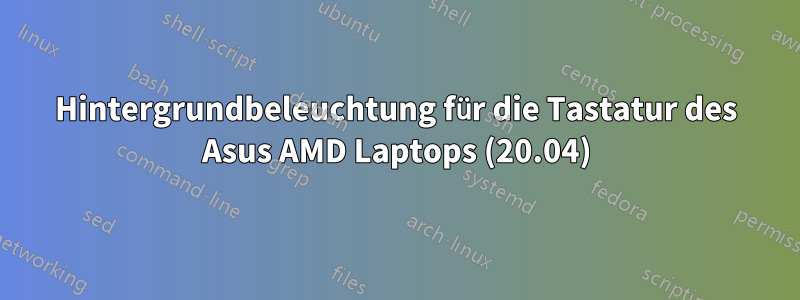 Hintergrundbeleuchtung für die Tastatur des Asus AMD Laptops (20.04)