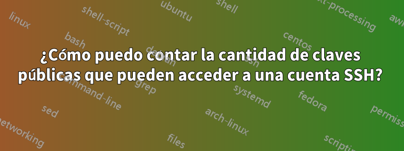 ¿Cómo puedo contar la cantidad de claves públicas que pueden acceder a una cuenta SSH?