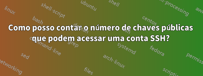 Como posso contar o número de chaves públicas que podem acessar uma conta SSH?