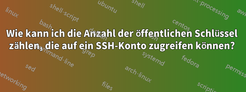 Wie kann ich die Anzahl der öffentlichen Schlüssel zählen, die auf ein SSH-Konto zugreifen können?