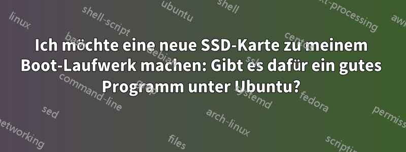 Ich möchte eine neue SSD-Karte zu meinem Boot-Laufwerk machen: Gibt es dafür ein gutes Programm unter Ubuntu?