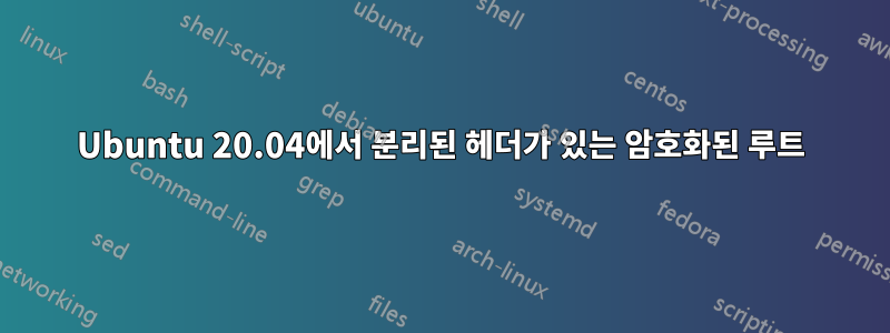 Ubuntu 20.04에서 분리된 헤더가 있는 암호화된 루트