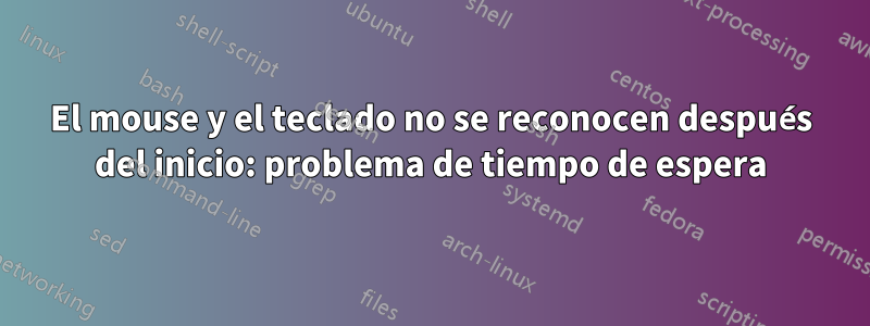 El mouse y el teclado no se reconocen después del inicio: problema de tiempo de espera