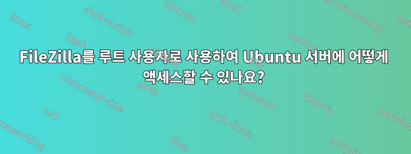 FileZilla를 루트 사용자로 사용하여 Ubuntu 서버에 어떻게 액세스할 수 있나요?