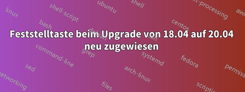 Feststelltaste beim Upgrade von 18.04 auf 20.04 neu zugewiesen