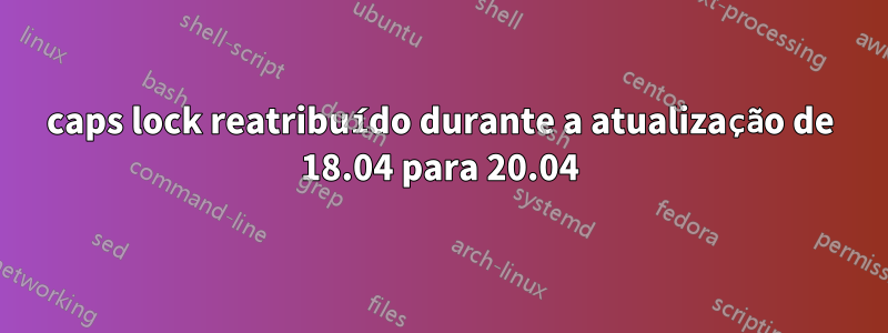 caps lock reatribuído durante a atualização de 18.04 para 20.04