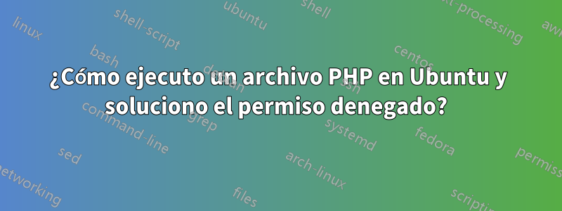 ¿Cómo ejecuto un archivo PHP en Ubuntu y soluciono el permiso denegado? 