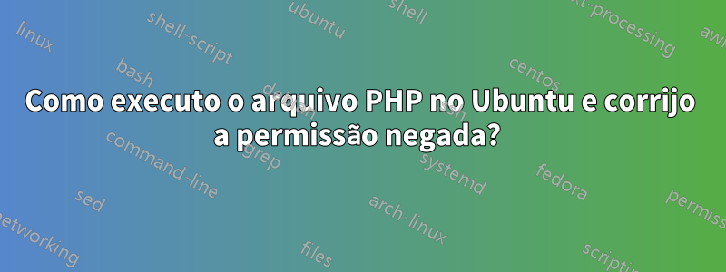 Como executo o arquivo PHP no Ubuntu e corrijo a permissão negada? 