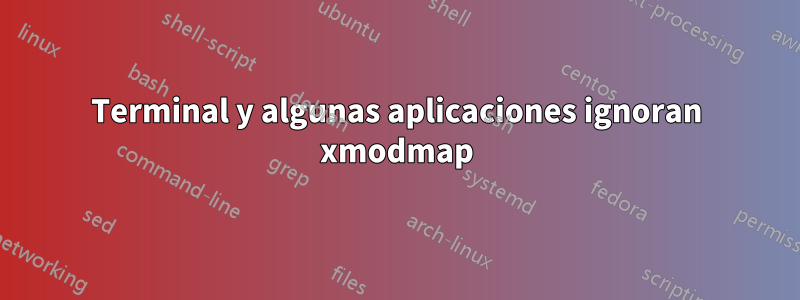 Terminal y algunas aplicaciones ignoran xmodmap