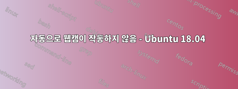 자동으로 웹캠이 작동하지 않음 - Ubuntu 18.04