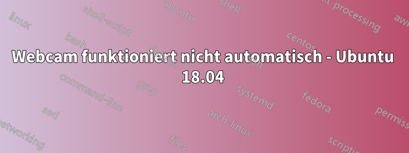 Webcam funktioniert nicht automatisch - Ubuntu 18.04