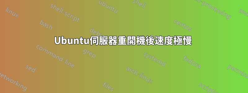 Ubuntu伺服器重開機後速度極慢