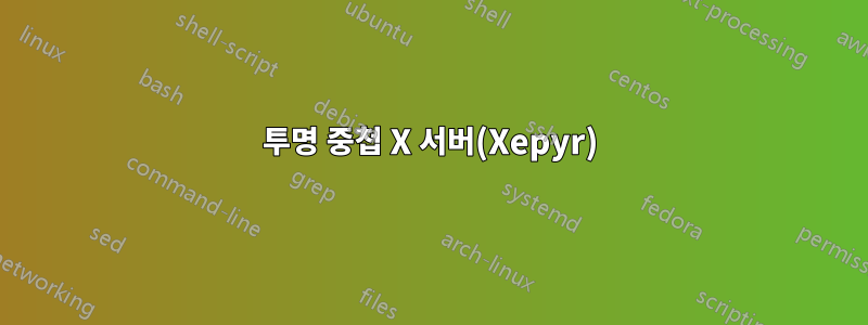 투명 중첩 X 서버(Xepyr)