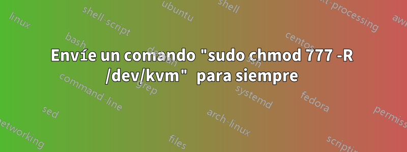 Envíe un comando "sudo chmod 777 -R /dev/kvm" para siempre