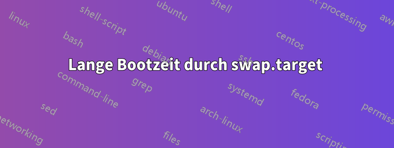 Lange Bootzeit durch swap.target