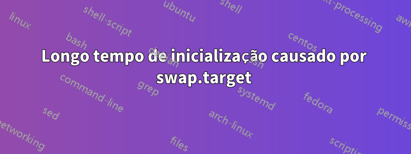 Longo tempo de inicialização causado por swap.target