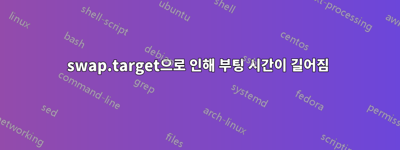 swap.target으로 인해 부팅 시간이 길어짐