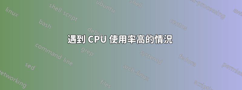 遇到 CPU 使用率高的情況