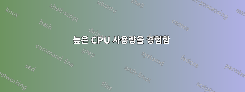 높은 CPU 사용량을 경험함