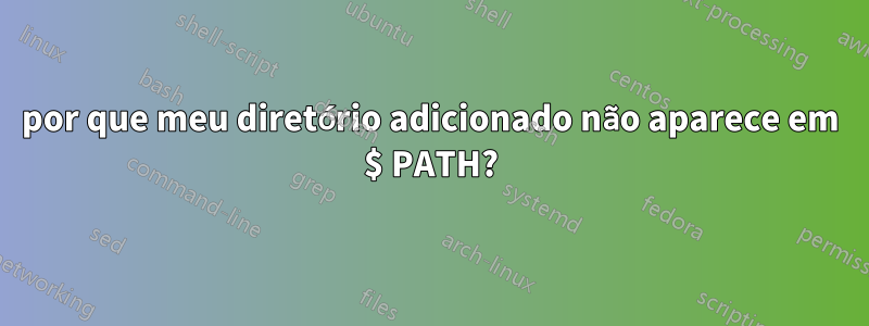 por que meu diretório adicionado não aparece em $ PATH?