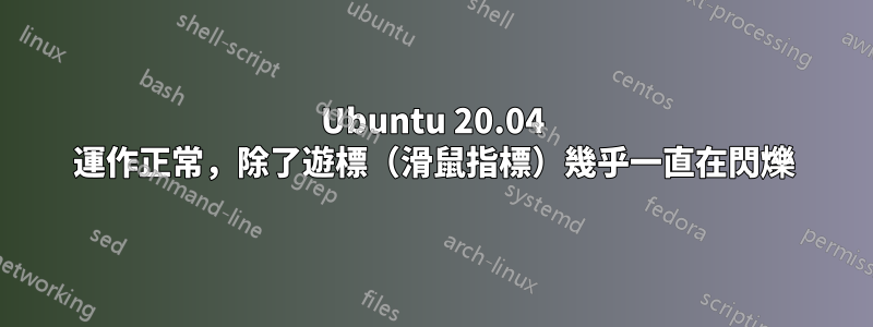 Ubuntu 20.04 運作正常，除了遊標（滑鼠指標）幾乎一直在閃爍