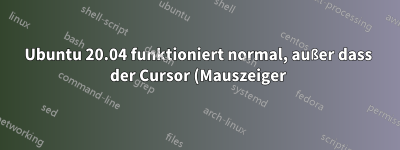 Ubuntu 20.04 funktioniert normal, außer dass der Cursor (Mauszeiger) fast ständig blinkt