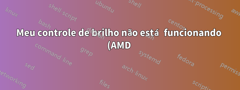 Meu controle de brilho não está funcionando (AMD)