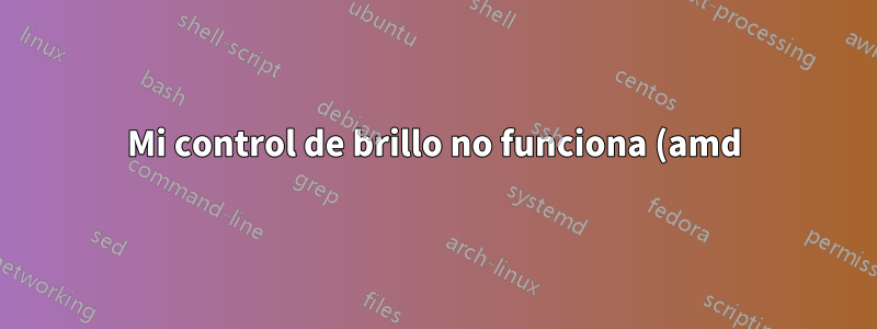 Mi control de brillo no funciona (amd)