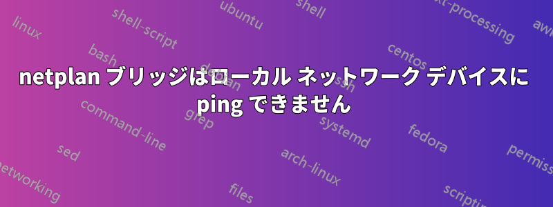 netplan ブリッジはローカル ネットワーク デバイスに ping できません