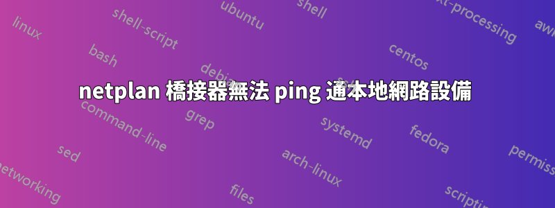 netplan 橋接器無法 ping 通本地網路設備