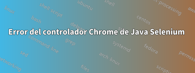 Error del controlador Chrome de Java Selenium