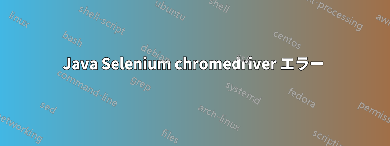 Java Selenium chromedriver エラー