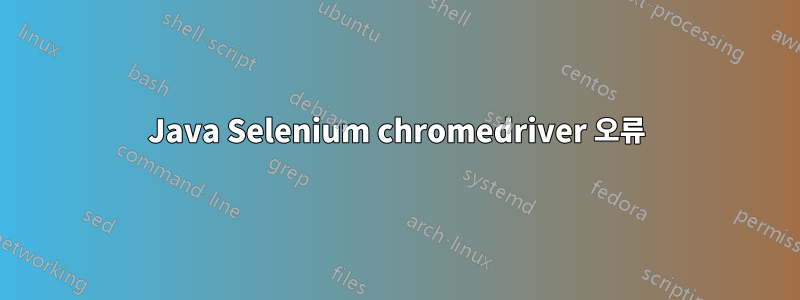 Java Selenium chromedriver 오류