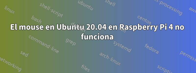 El mouse en Ubuntu 20.04 en Raspberry Pi 4 no funciona