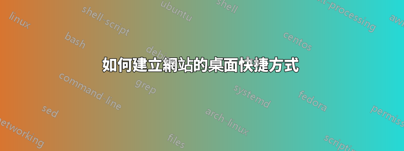 如何建立網站的桌面快捷方式