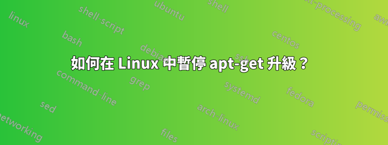 如何在 Linux 中暫停 apt-get 升級？ 