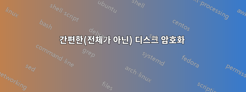 간편한(전체가 아닌) 디스크 암호화